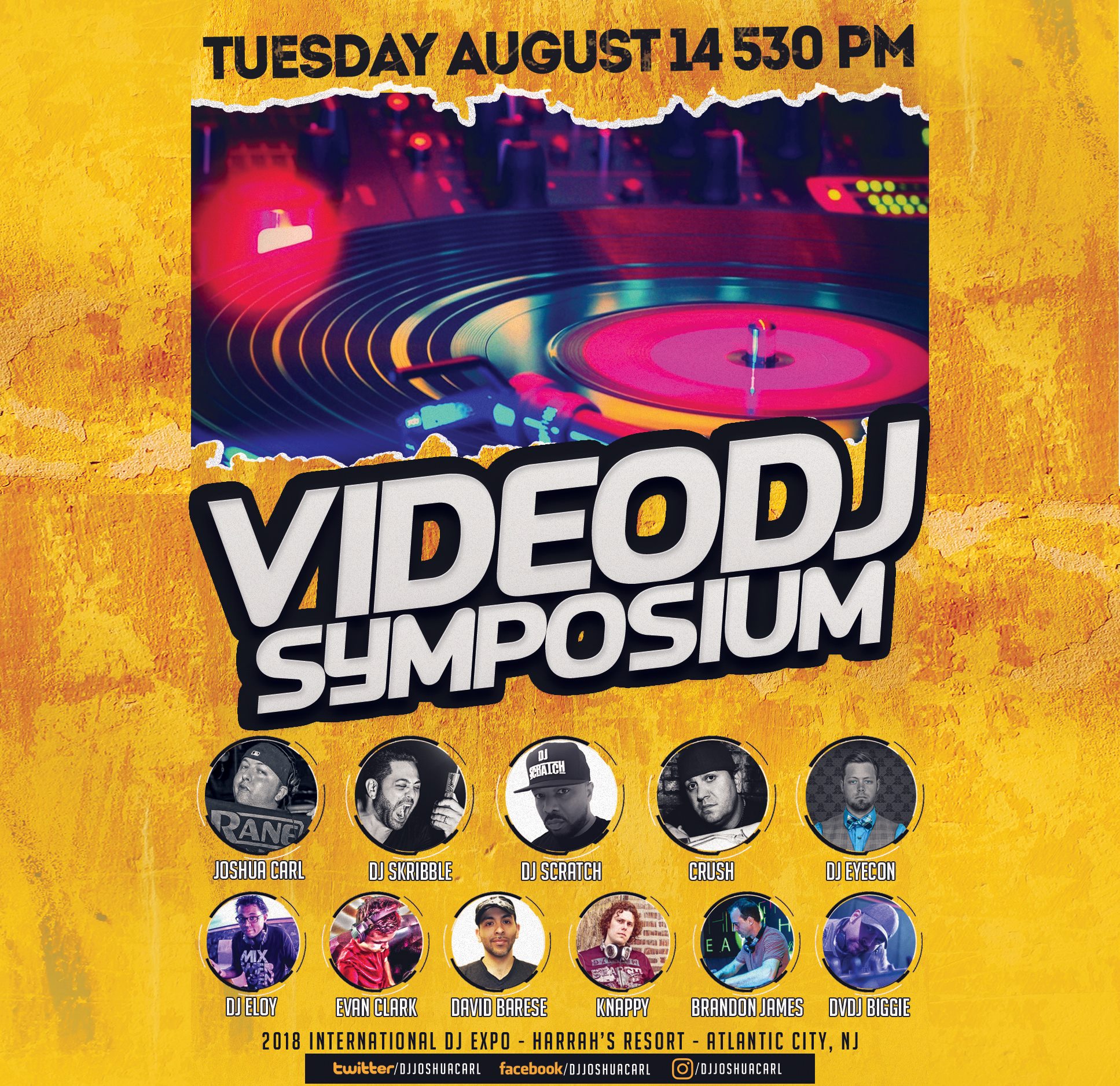dj expo 2018 - video dj symposium flyer