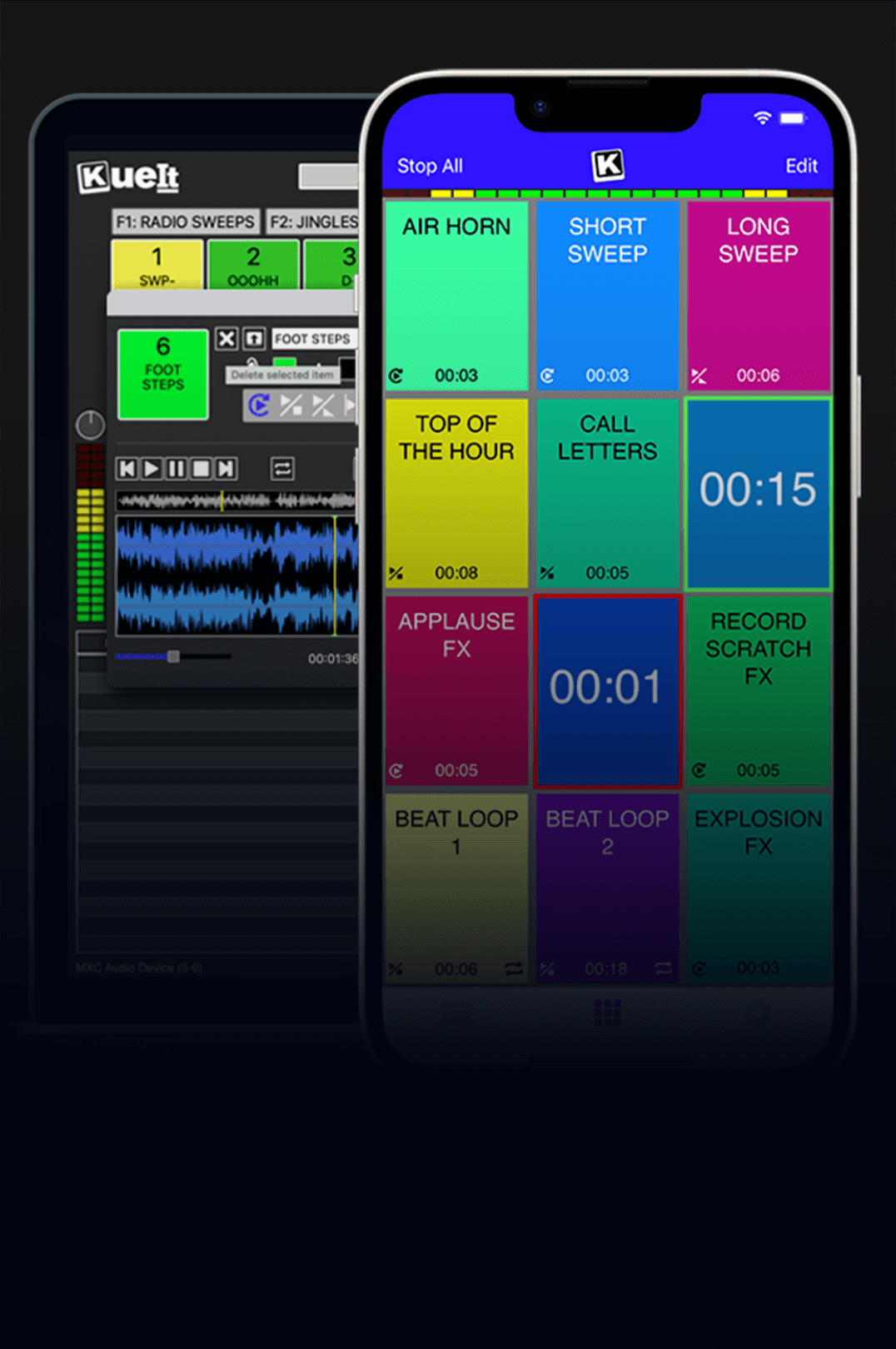 KueIt DJ soundboard app software