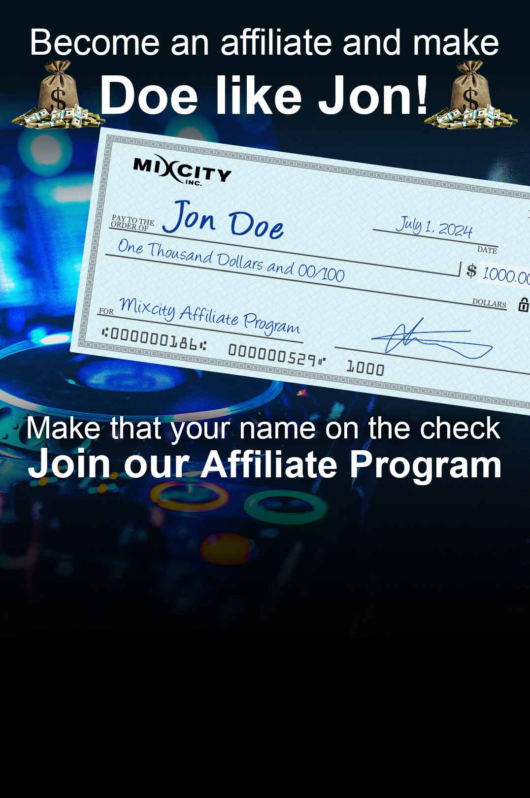 Make money with the mixcity affiliate program