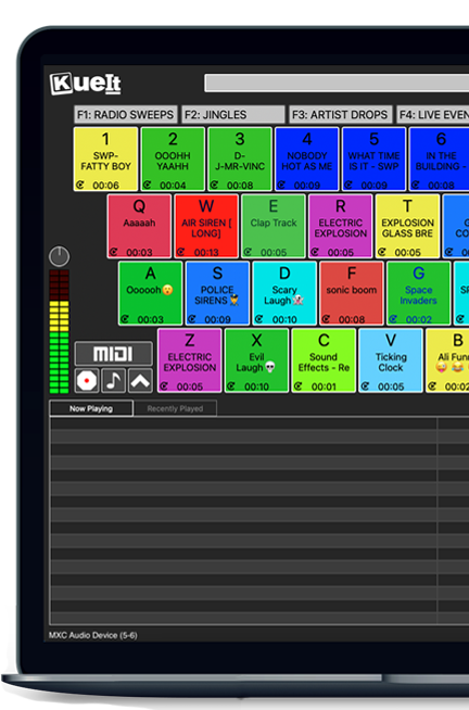 KueIt DJ soundboard desktop app